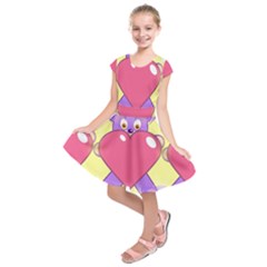 Seamless Repeating Tiling Tileable Kids  Short Sleeve Dress