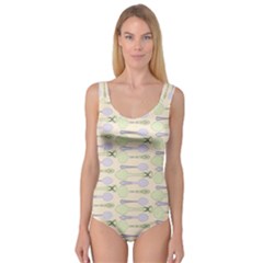 Spoon Pattern Illustrator Green Princess Tank Leotard  by Wegoenart