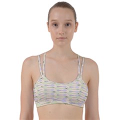 Spoon Pattern Illustrator Green Line Them Up Sports Bra by Wegoenart