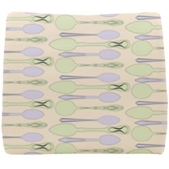 Spoon Pattern Illustrator Green Seat Cushion by Wegoenart