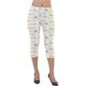 Spoon Pattern Illustrator Green Lightweight Velour Capri Leggings  View1