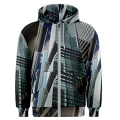 Architecture Frankfurt Reflection Men s Zipper Hoodie by Wegoenart