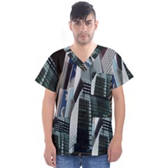 Architecture Frankfurt Reflection Men s V-neck Scrub Top