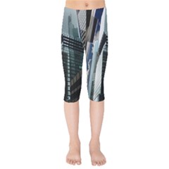 Architecture Frankfurt Reflection Kids  Capri Leggings  by Wegoenart