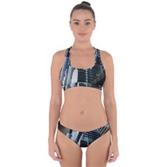 Architecture Frankfurt Reflection Cross Back Hipster Bikini Set by Wegoenart