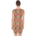 Pattern Orange Green African Capsleeve Drawstring Dress  View2