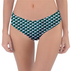 Pattern Green Blue Grey Hues Reversible Classic Bikini Bottoms by Wegoenart