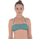 Pattern Green Blue Grey Hues Halter Bandeau Bikini Top View1