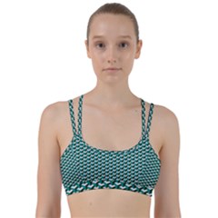 Pattern Green Blue Grey Hues Line Them Up Sports Bra by Wegoenart