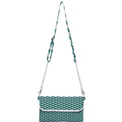 Pattern Green Blue Grey Hues Mini Crossbody Handbag by Wegoenart