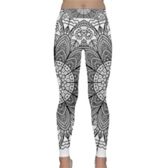 Mandala Meditation Zen Flower Yoga Classic Yoga Leggings by Wegoenart