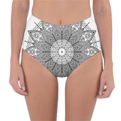 Mandala Meditation Zen Flower Yoga Reversible High-waist Bikini Bottoms by Wegoenart