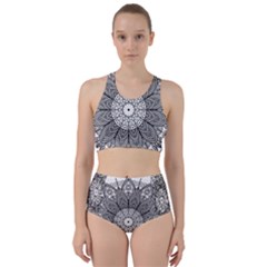 Mandala Meditation Zen Flower Yoga Racer Back Bikini Set by Wegoenart