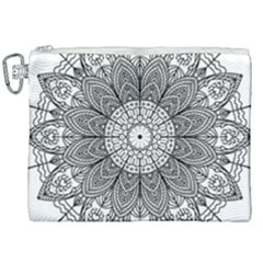 Mandala Meditation Zen Flower Yoga Canvas Cosmetic Bag (xxl)