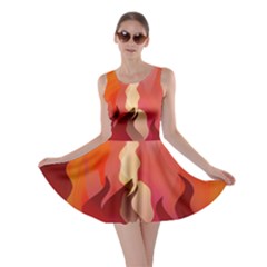 Fire Abstract Cartoon Red Hot Skater Dress by Wegoenart