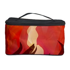 Fire Abstract Cartoon Red Hot Cosmetic Storage by Wegoenart