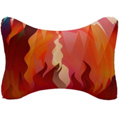 Fire Abstract Cartoon Red Hot Seat Head Rest Cushion by Wegoenart