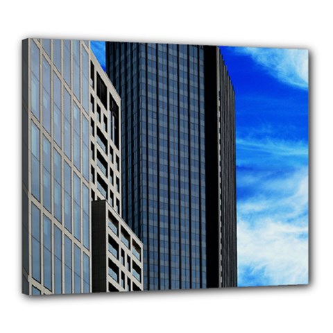 Architecture Frankfurt Houses Canvas 24  X 20  (stretched) by Wegoenart