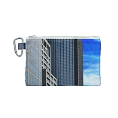 Architecture Frankfurt Houses Canvas Cosmetic Bag (small) by Wegoenart