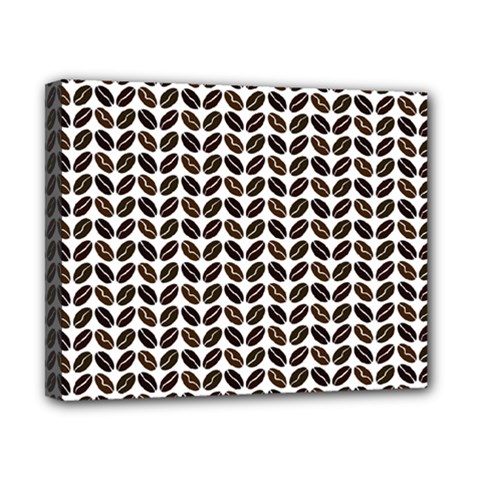 Coffee Beans Pattern Illustrator Canvas 10  X 8  (stretched) by Wegoenart