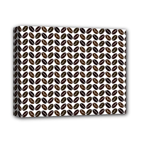 Coffee Beans Pattern Illustrator Deluxe Canvas 14  X 11  (stretched) by Wegoenart