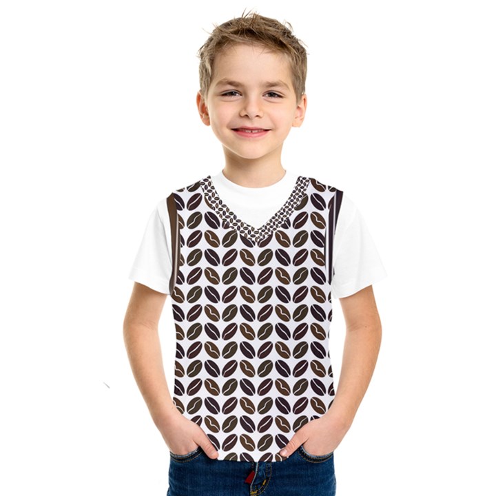 Coffee Beans Pattern Illustrator Kids  SportsWear