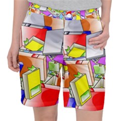 Books Pattern Reading Wallpaper Pocket Shorts by Wegoenart