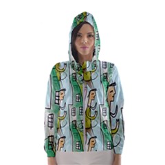 Seamless Repeating Tiling Tileable Women s Hooded Windbreaker by Wegoenart