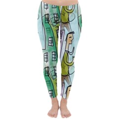 Seamless Repeating Tiling Tileable Classic Winter Leggings by Wegoenart