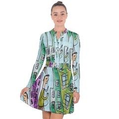 Seamless Repeating Tiling Tileable Long Sleeve Panel Dress by Wegoenart