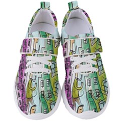 Seamless Repeating Tiling Tileable Women s Velcro Strap Shoes by Wegoenart