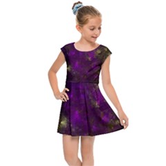 Apophysis Attractor Colours Digital Kids  Cap Sleeve Dress by Wegoenart