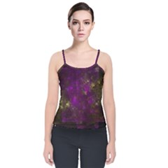 Apophysis Attractor Colours Digital Velvet Spaghetti Strap Top by Wegoenart