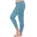 Lines Blue Repeating Textile Classic Winter Leggings View2