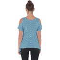 Lines Blue Repeating Textile Cut Out Side Drop Tee View2