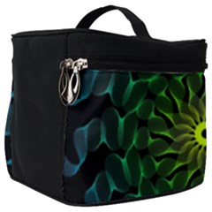 Abstract Ribbon Green Blue Hues Make Up Travel Bag (big) by Wegoenart