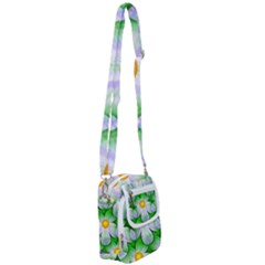 Seamless Repeating Tiling Tileable Flowers Shoulder Strap Belt Bag by Wegoenart