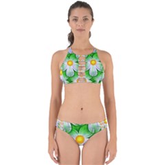 Seamless Repeating Tiling Tileable Flowers Perfectly Cut Out Bikini Set by Wegoenart