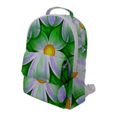 Seamless Repeating Tiling Tileable Flowers Flap Pocket Backpack (large) by Wegoenart