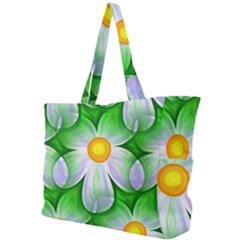 Seamless Repeating Tiling Tileable Flowers Simple Shoulder Bag by Wegoenart