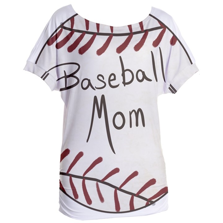 Baseball Mom Ball Women s Oversized Tee