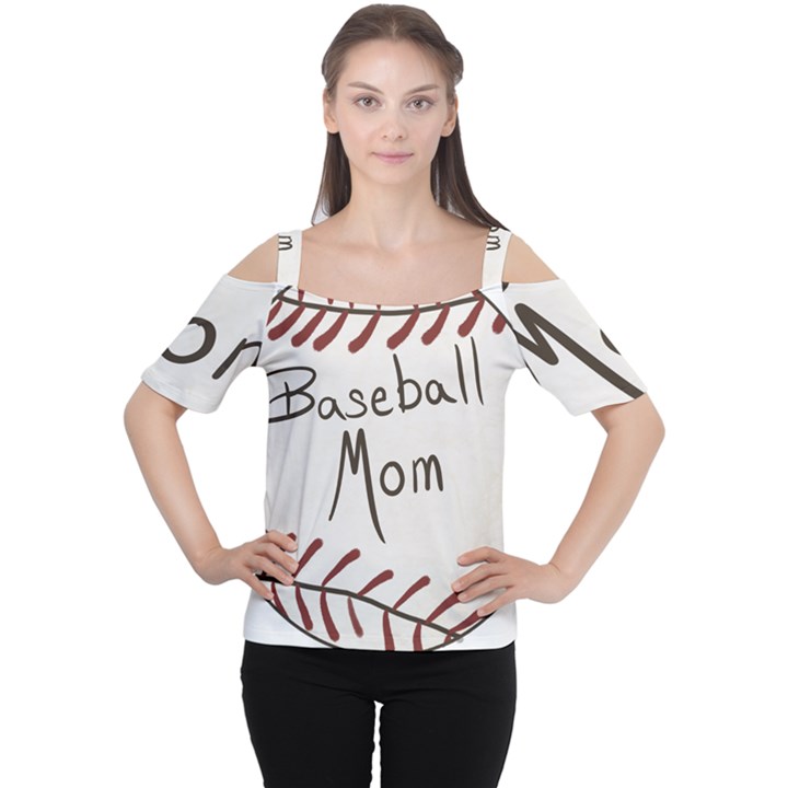 Baseball Mom Ball Cutout Shoulder Tee