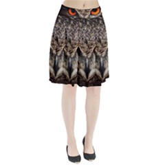 Owl Bird Eyes Eagle Owl Birds Pleated Skirt by Wegoenart