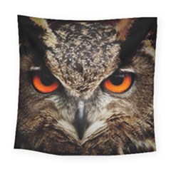 Owl Bird Eyes Eagle Owl Birds Square Tapestry (large) by Wegoenart