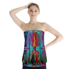 Background Sci Fi Fantasy Colorful Strapless Top by Wegoenart