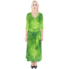 Pagan Mandala Seamless Tileable Quarter Sleeve Wrap Maxi Dress