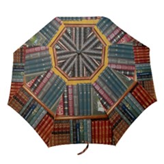 Books Library Bookshelf Bookshop Folding Umbrellas by Wegoenart