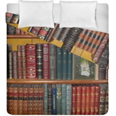 Books Library Bookshelf Bookshop Duvet Cover Double Side (king Size) by Wegoenart