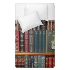 Books Library Bookshelf Bookshop Duvet Cover Double Side (single Size) by Wegoenart