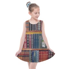 Books Library Bookshelf Bookshop Kids  Summer Dress by Wegoenart